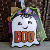 6PC,SET OF GLITTER HALLOWEEN SIGNS