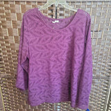 WILLOW BAY,PURPLE,2X,LACE TOP