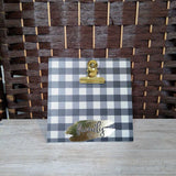 BLACK/WH/GOLD,SMALL,BUFFALO PLAID FAMILY CLIP FRAME