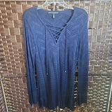 WHBM,Navy,SMALL,LACE UP DRESS