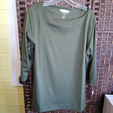 OLIVE,LARGE,3/4 SLEEVE SHIRT