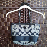 COACH,GRAY/BLACK, SHOULDER PURSE