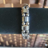 BLACK, MAGNETIC BEADED BRACELET