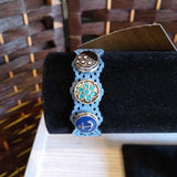 BLUE+, BRACELET W/ 3 SNAP CHARMS