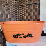 ORANGE, PLASTIC HALLOWEEN TUB