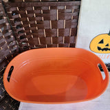 ORANGE, PLASTIC HALLOWEEN TUB