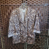 BROWN/CREAM,X LARGE,BLAZER