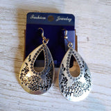 SILVER, TEARDROP EARRINGS