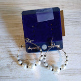 CE/SIL, PEARL DROP EARRINGS