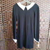 SHEIN,BL/WH,LARGE,SWEATER DRESS