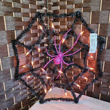 BLACK+, LIGHTED SPIDER WEB