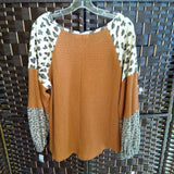 TAN+,SMALL,LONG SLEEVE TOP