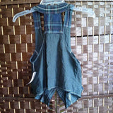 BL/WH,2X,PEASANT BLOUSE