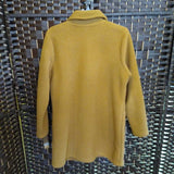 DENIM & CO,MUSTARD BROWN,SMALL,SHERPA FLEECE SNAP FRONT