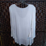 EXPRESS,WHITE,SMALL,FRINGE SLEEVE TOP