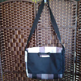 BLACK+, PLAID MESSENGER BAG