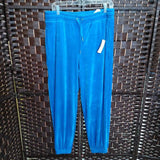 BLUE,1X,VELOUR PANTS