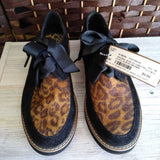 BROWN+,7M,CHEETAH FLATS W/BOW