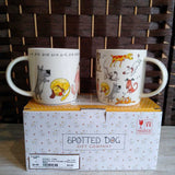 SPOTTED DOG, PAIR,CERAMIC DOG MUGS