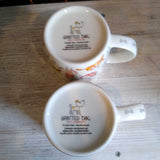 SPOTTED DOG, PAIR,CERAMIC DOG MUGS