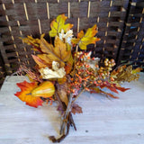 OR/BR,10 PC,FLORAL LEAF/PUMPKIN PICS