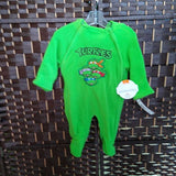 NICKELODEON,GREEN,3/6 MO,TURTLES FLEECE SLEEPER