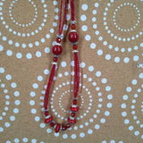 RED+, SEED BEAD NECKLACE