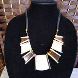 BLACK/CREAM+, ROPE STRAND STATEMENT NECKLACE