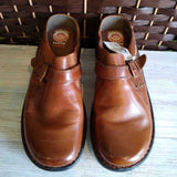 BROWN+,9,SLIP ONS WITH BUCKLE