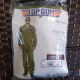 TOP GUN,GREEN,XL,FLIGHT SUIT COSTUME