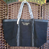 VICTORIAS SECRET,BLACK, TOTE