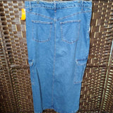 NOBO,BLUE,17,LONG DENIM SKIRT