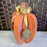 ORANGE, WOOD PUMPKIN