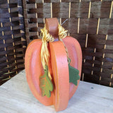 ORANGE, WOOD PUMPKIN