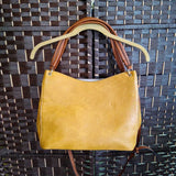 MUSTARD, LARGE SHOULDER PURSE