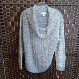 ITS OUR TIME,GREY,LARGE,SWEATER COWEL NECK