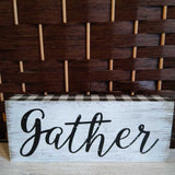 BL/WH,SMALL,GATHER SIGN