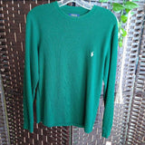 POLO,DARK GREEN,MEDIUM,WAFFLE SHIRT