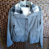 GLIMMER GLASS,GRAY+,LARGE,JACKET W/SHERPA COLLAR