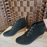 BLACK,SMALL,WEDGE ANKLE BOOTS