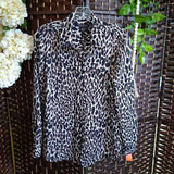 BROWN+,SMALL,ANIMAL PRINT LONG SLEEVE TOP