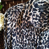 BROWN+,SMALL,ANIMAL PRINT LONG SLEEVE TOP