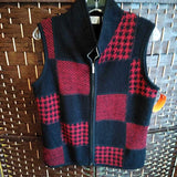 RED/BL,MEDIUM,WOOL VEST