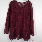 ULTRA PINK,MAROON,1X,LACE TOP