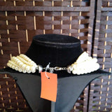 PEARLS NECKLACE,IVORY,8 STRAND,DIFERENT SIZES