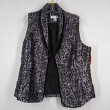 CHRISTOPHER & BANKS,BLACK SILVER,SMALL,VEST