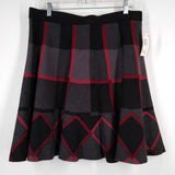 GRACE ELEMENTS,BLACK+,LARGE,PLAID SKIRT