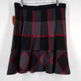 GRACE ELEMENTS,BLACK+,LARGE,PLAID SKIRT