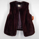 LOFT,BROWN,MEDIUM,FAUX FUR VEST