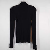 Style & Co Top,BLK/GREY,S,TURTLE NECK SWATER